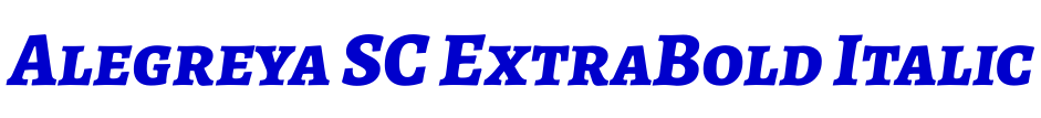 Alegreya SC ExtraBold Italic フォント